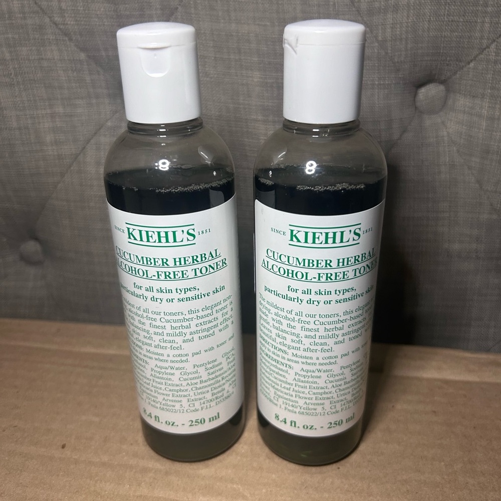 Bundle 2 New Kiehl’s Cucumber Herbal Alcohol-Free Toner 8.4 oz Sealed
